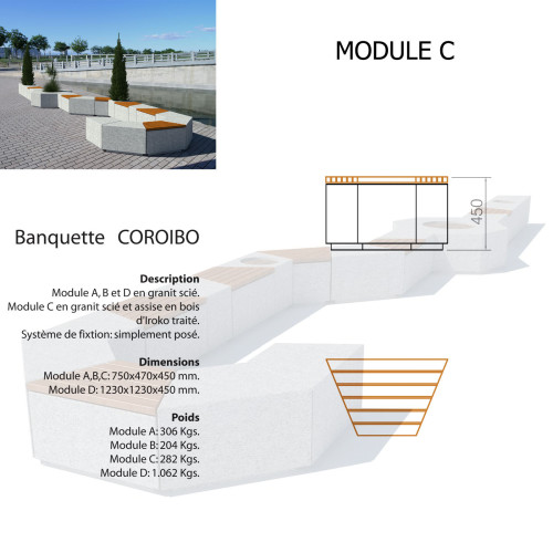 Banquette COROIBO Module C